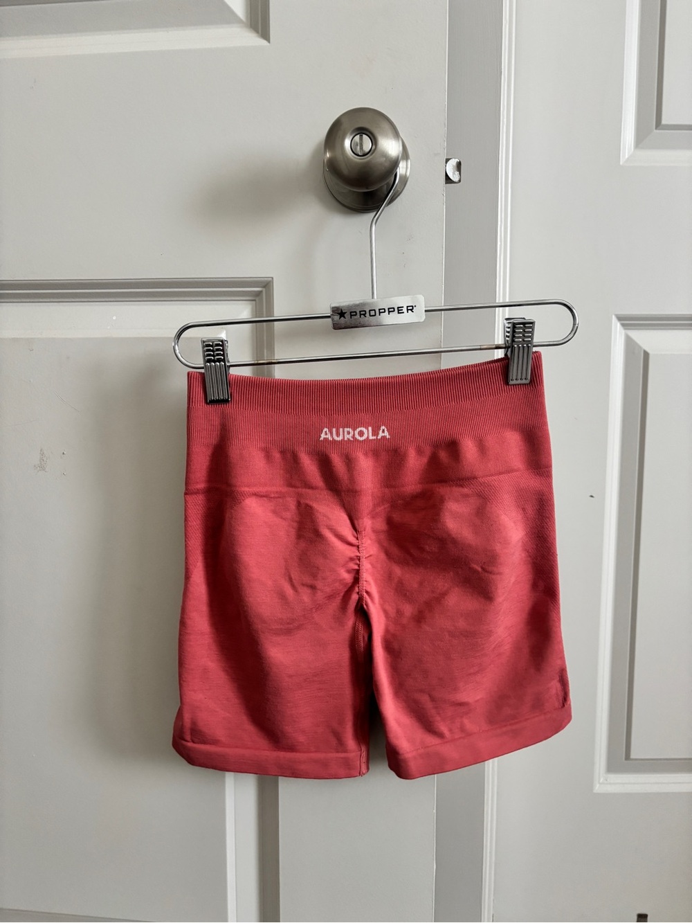 Aurola Coral High-Waist Seamless Bike Shorts